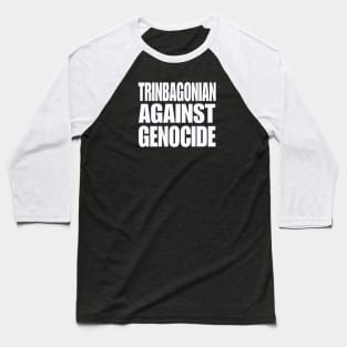 Trinbagonian Against Genocide - White- Double-sided Baseball T-Shirt